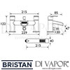 Bristan Glide Waterfall Bath Shower Mixer Dimensions